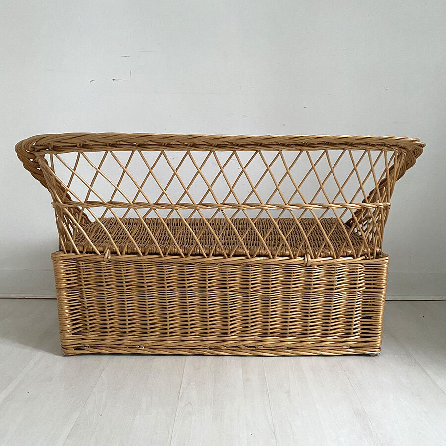 70's vintage wicker toy box