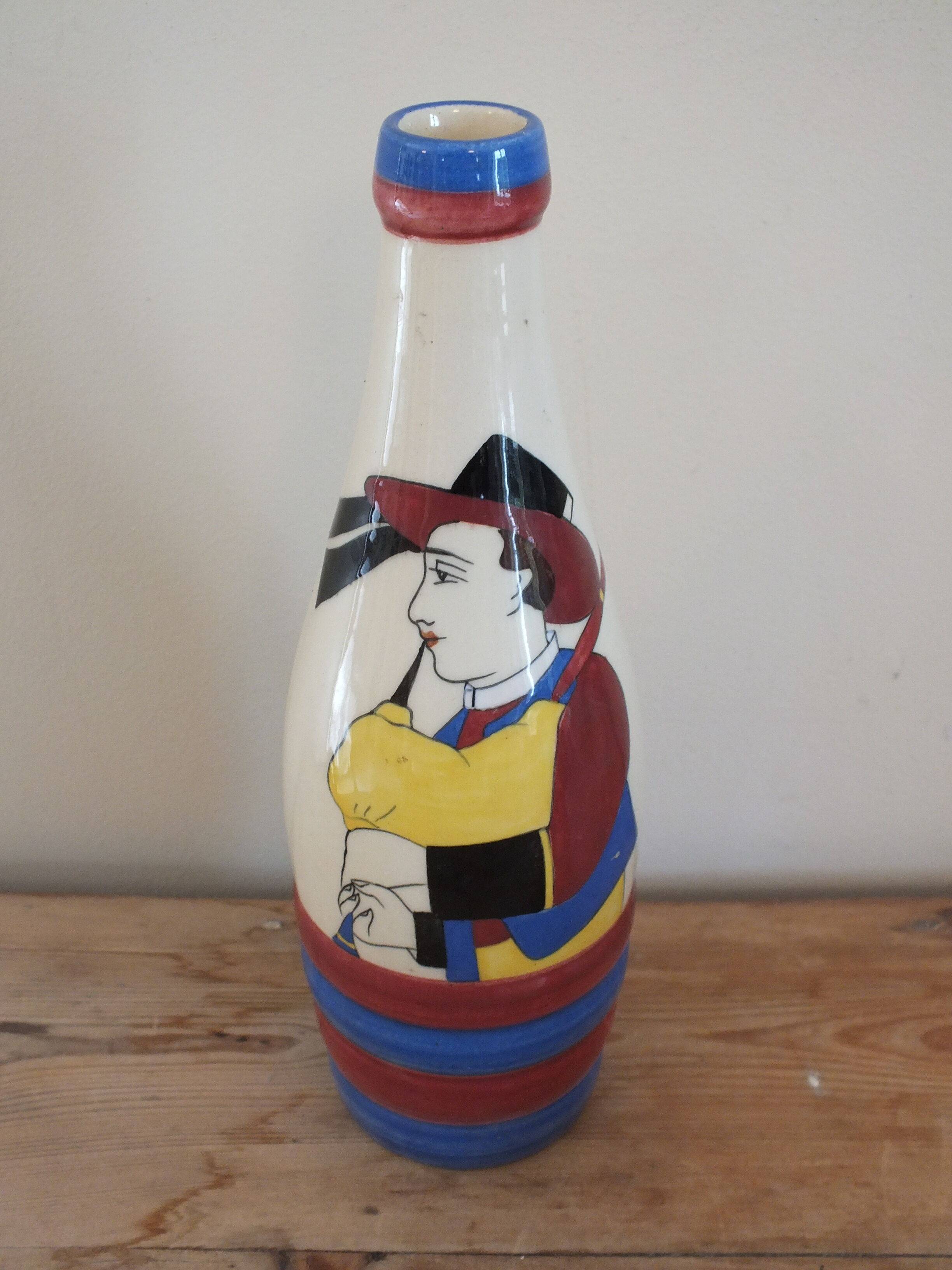Vase bottle Breton HB Quimper