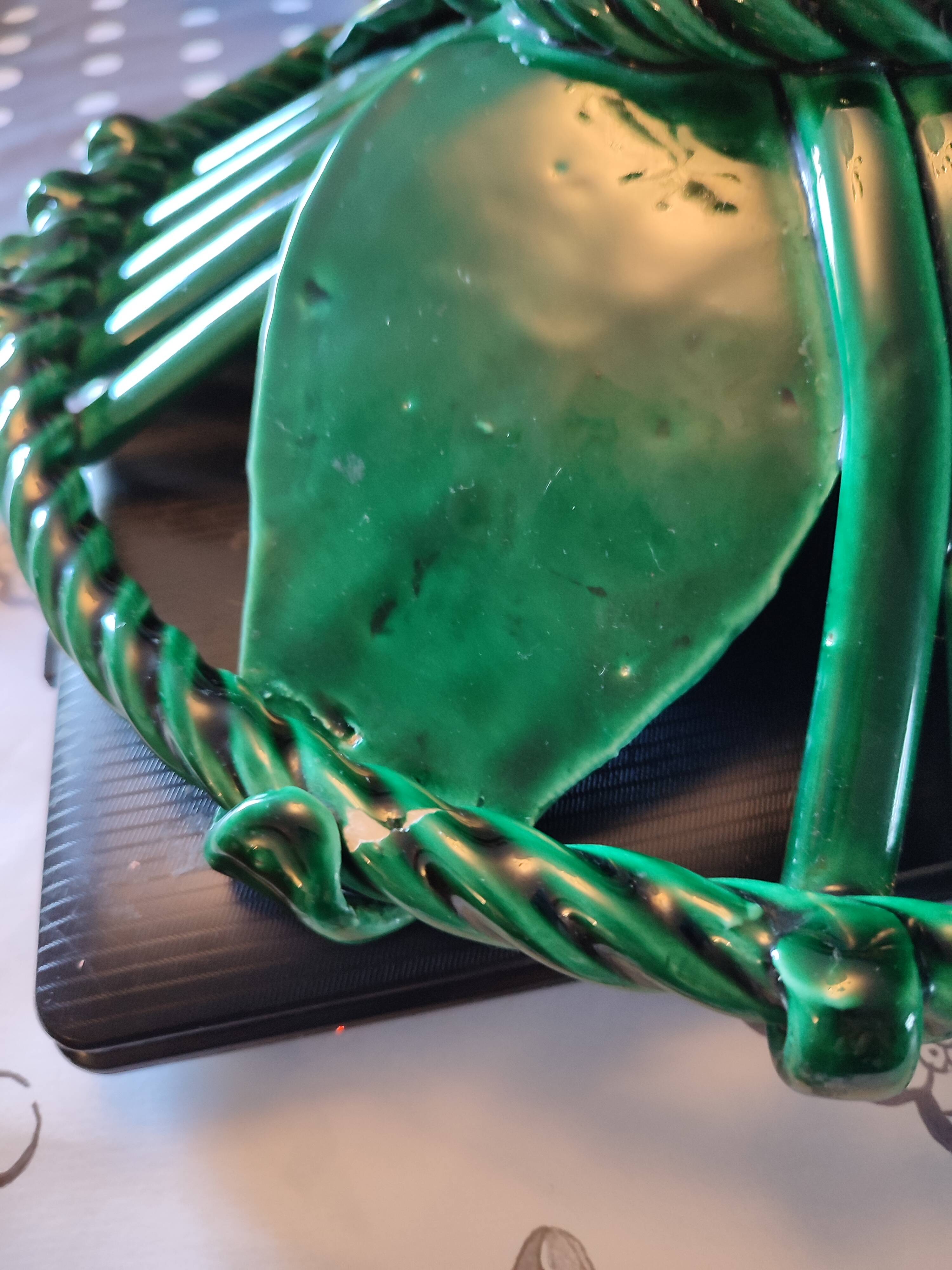 vintage fruit cup in braided ceramic