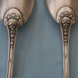 SFAM silver metal salad servers.