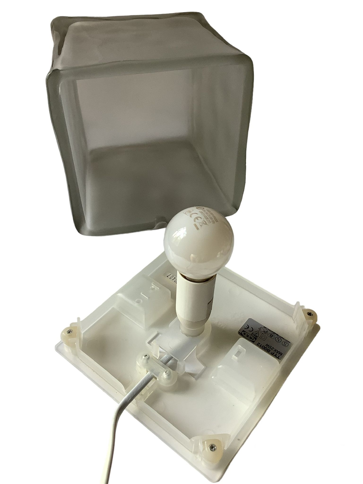 Lampe glaçon en verre Iviken Ikea 1990