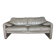 Two-seater Maralunga sofa in olive green leather.