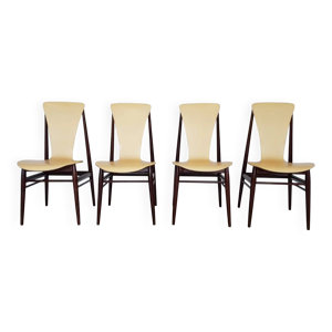 ensemble de 4 chaises - 1950