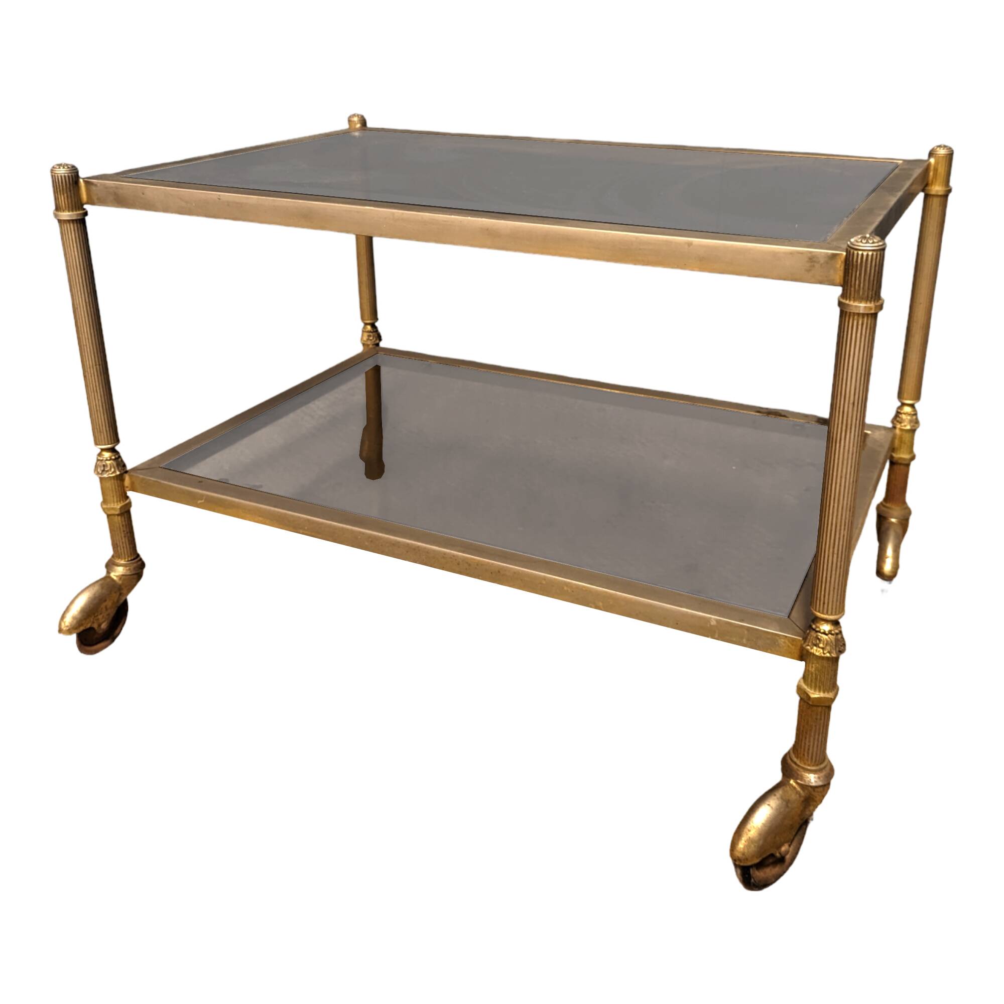 Neoclassical style brass coffee table