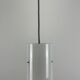 White glass cylindrical pendant by Glashütte Limburg, 1970.