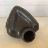 Vase soliflore buste glaçure noire