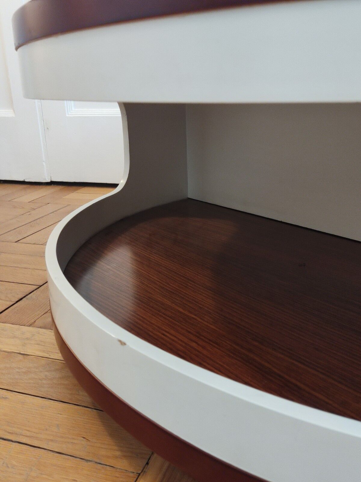 lacquered wood bar/coffee table - Italy 70s