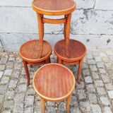 1900 brewery stools in curved wood