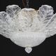 Procida, Murano Clear trasparent Vintage Glass Ceiling Light, 1970s