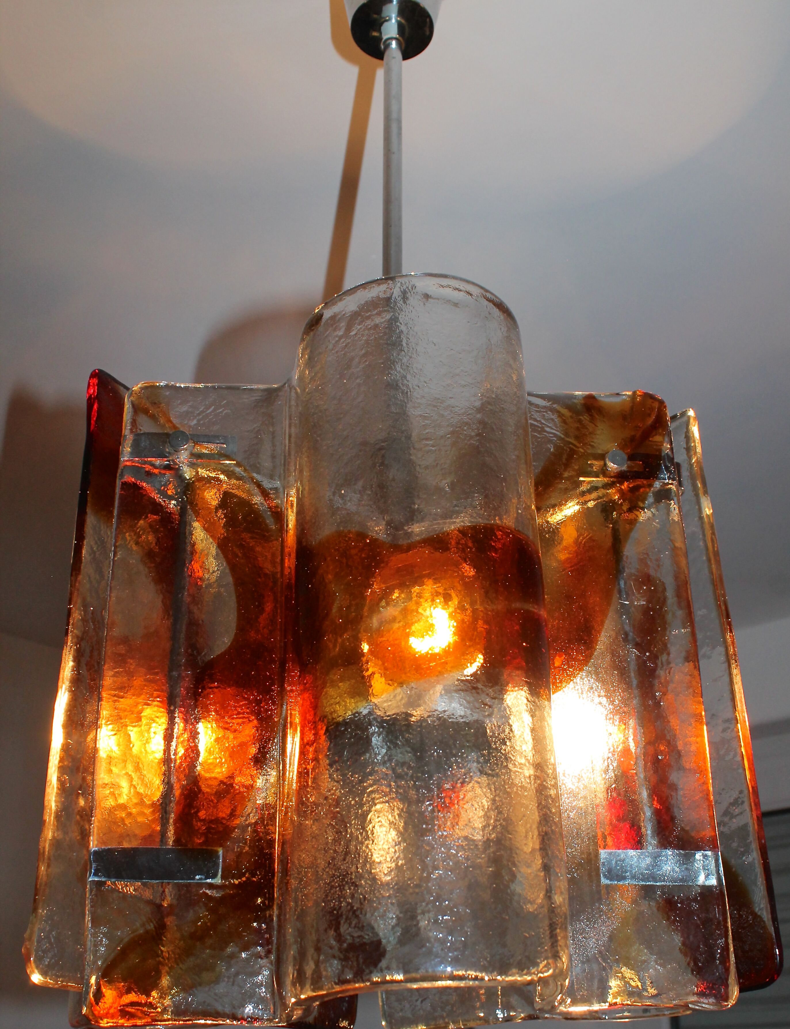 Hanging lamp by Carlo Nason for Murano glass Mazzega