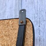 Coat rack red 1950 mirror free-form brass hooks