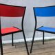 Series of 6 color school chairs
