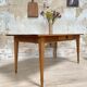 Vintage farmhouse table with spindle legs.