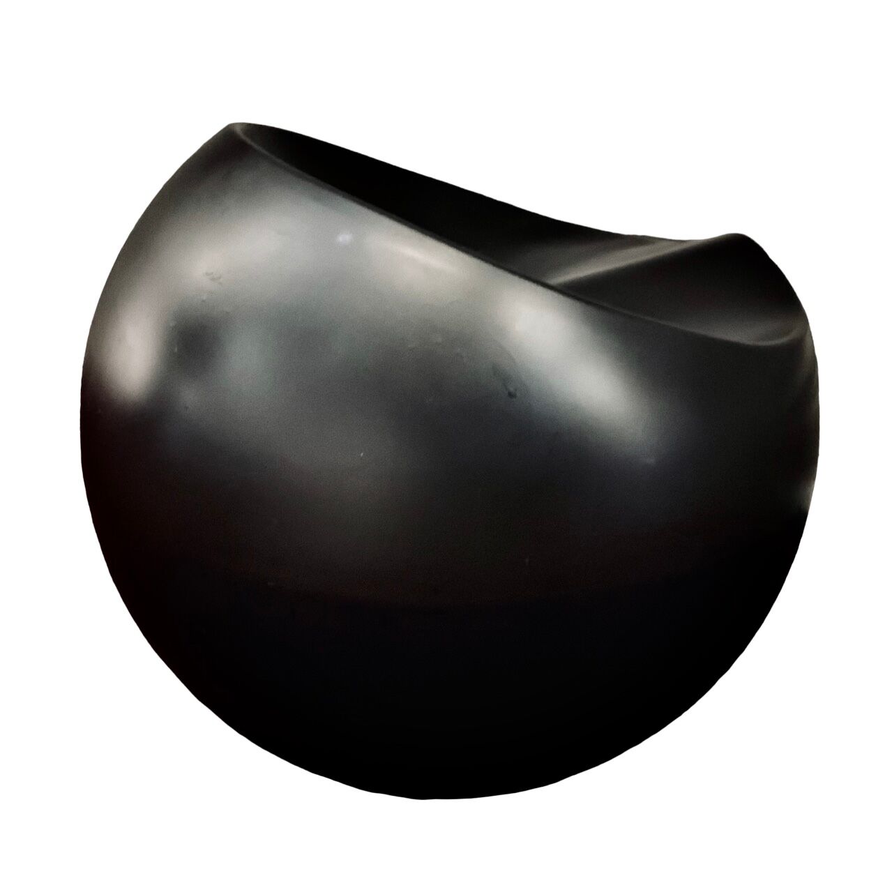 Side stool "ball" 1970s/80s in black lacquered resin