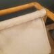 Vintage magazine rack made of bamboo, rattan and canvas
