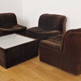 Armchairs Emmetre with Table by Guido Fareschini for Mariani, 1970s, Set of 4