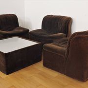 Armchairs Emmetre with Table by Guido Fareschini for Mariani, 1970s, Set of 4