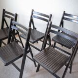 5 x chaises pliantes vintage