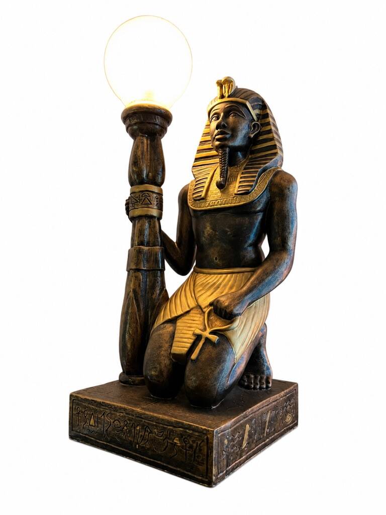 Large Egyptian lamp in the style of Tutankhamun – Vintage Egyptomania