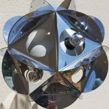 Vintage Sputnik chrome metal lamp 70s