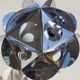 Vintage Sputnik chrome metal lamp 70s