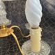 Lustre cinq branches doré laiton