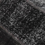 7x10 distressed black & gray vintage rug, 299x203cm