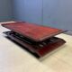 Two-tiered pagoda Wabi Sabi style coffee table in wood and bamboo, 1970s
