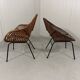 Rattan easy chairs by Rohé Noordwolde, Netherlands 1950-60’s