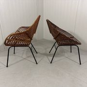 Rattan easy chairs by Rohé Noordwolde, Netherlands 1950-60’s
