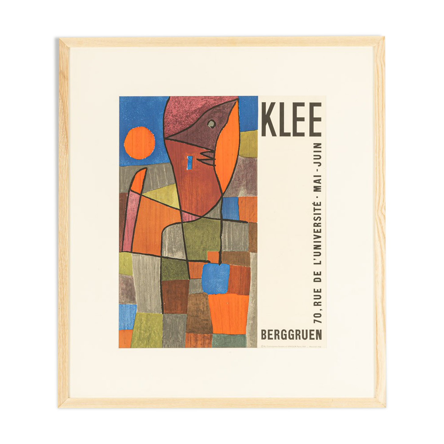 Affiche Paul klee, imprimé par mourlot