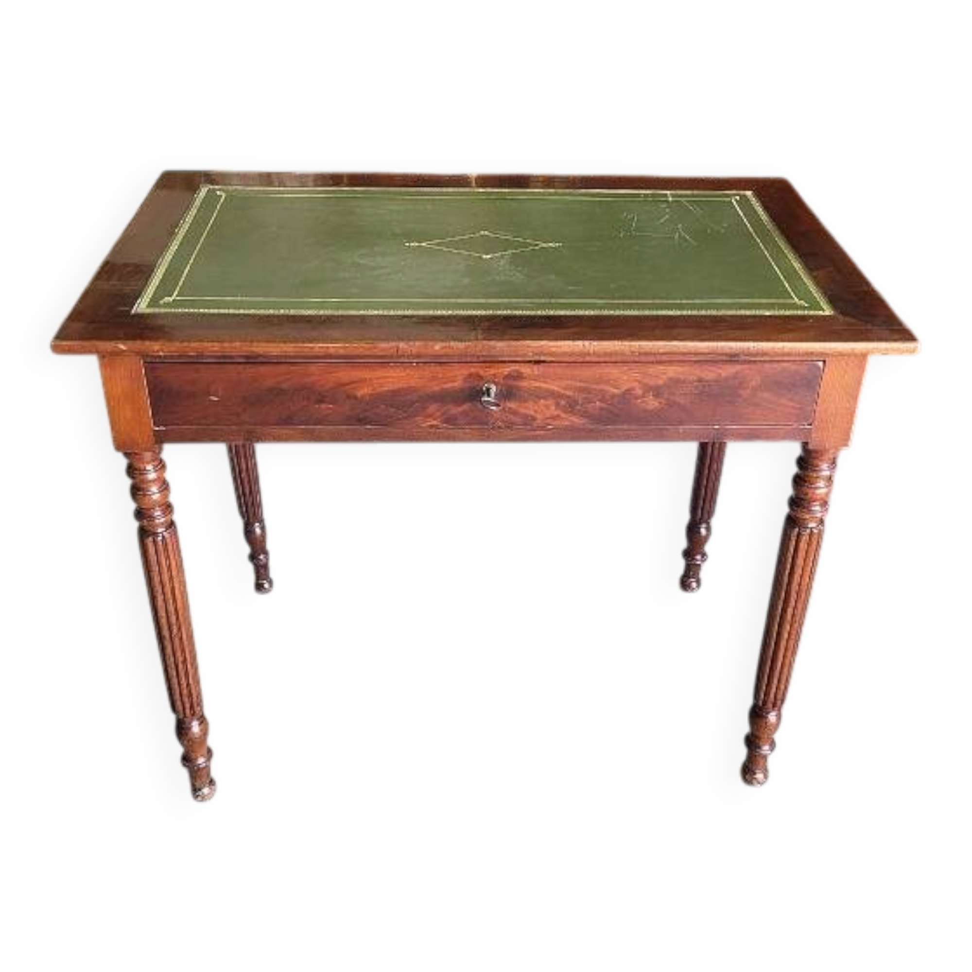 SMALL WRITING DESK WITH 1 DRAWER IN MAHOGANY
