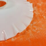 Lampshade for "retro" suspension in white glass