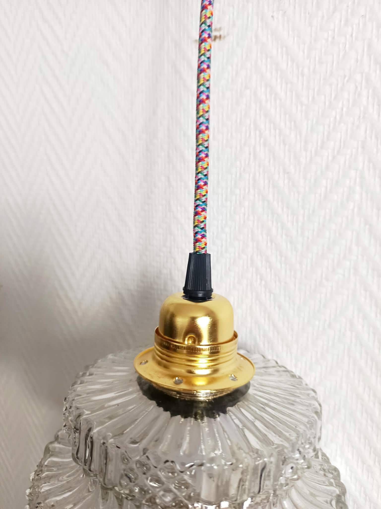 Vintage lamp and coloured wire
