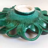 Fruit bowl or woven ceramic pocket tray signed Ceramid 1960s Diameter 32.3 m