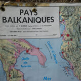Vintage MDI "Country Balkaniques Poland - Czechoslovakia" school map