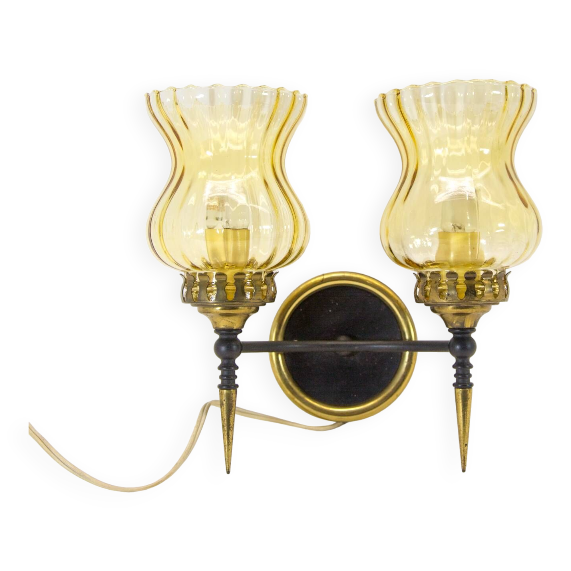 Double wall sconce | Midcentury Ialian design | Gio Ponti | vintage 50's