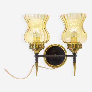 Double wall sconce | Midcentury Ialian design | Gio Ponti | vintage 50's