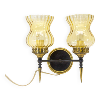 Double wall sconce | Midcentury Ialian design | Gio Ponti | vintage 50's