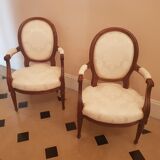 Pair of louis XVI armchairs around 1780