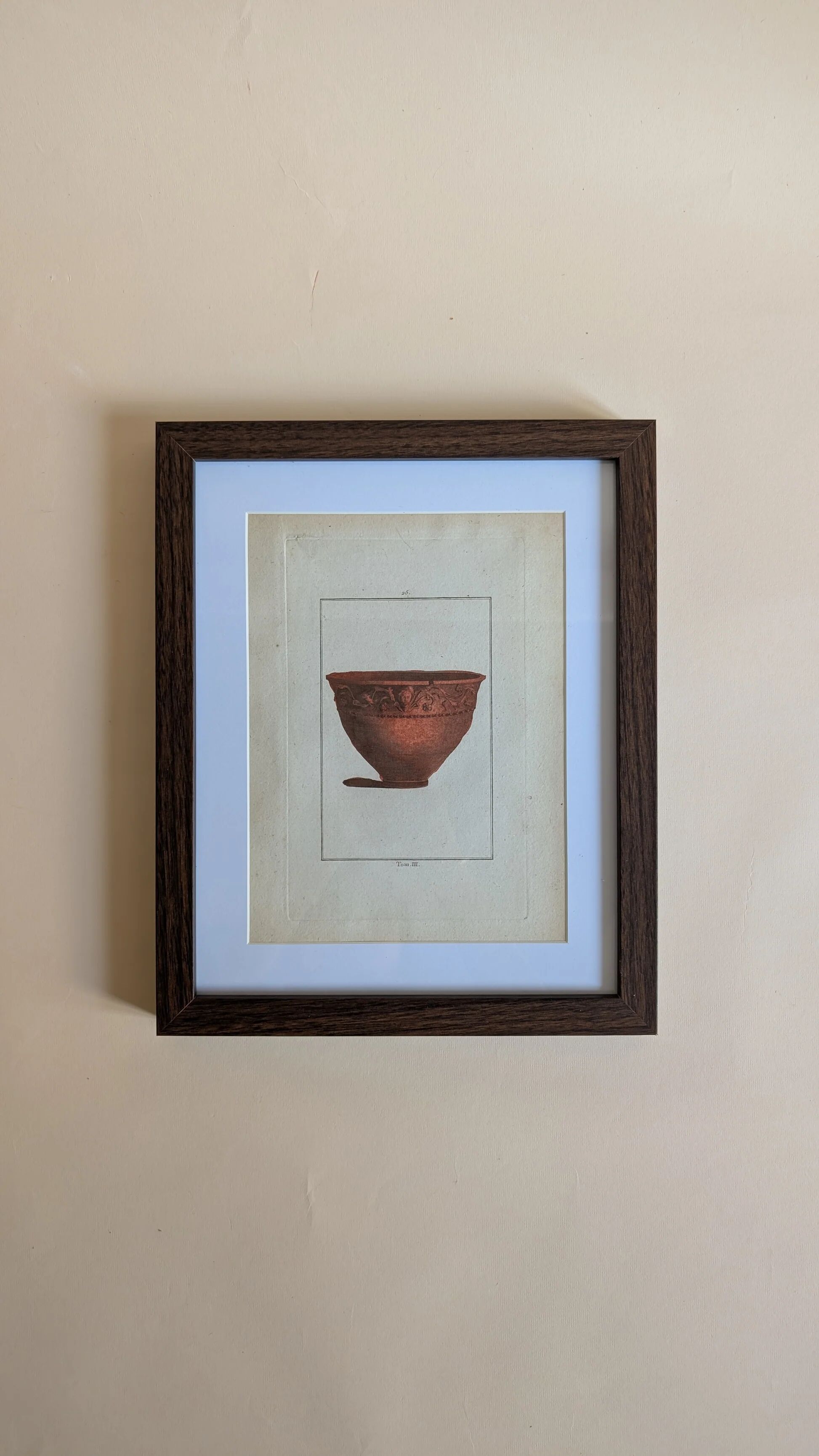 Ancient antique pottery engraving