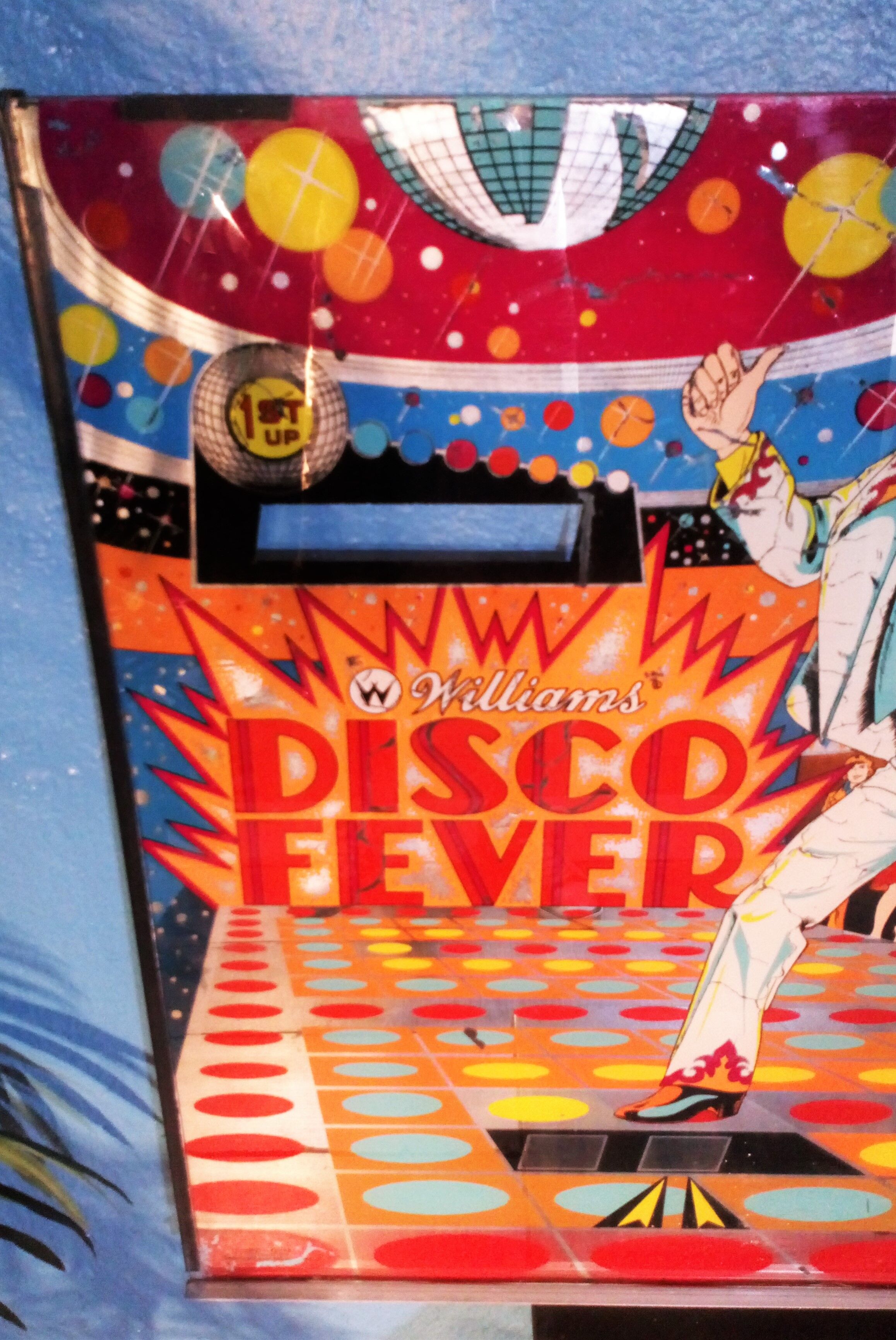 Williams pinball plate "Disco fever" 1978