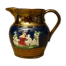 Pot à lait pichet broc en faïence lustrée Jersey décor en relief