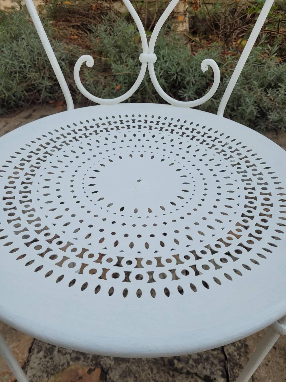 2 Chaises de jardin en fer forgé
