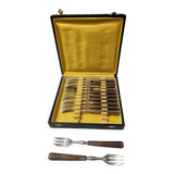 12 horn & silver forks