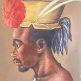 Signed African portrait