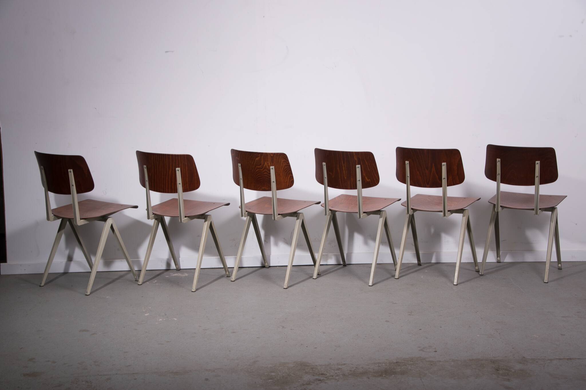 6x S16 chair by Galvanitas. Circa 1970