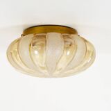 Vintage amber glass wall lamp by Wila Leuchten, Germany 1970’s