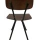 Chaise d'enfant industrielle vintage, chaise d'école, design hollandais