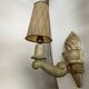 Pair of Arlus torchlight wall light in art deco plaster 1950